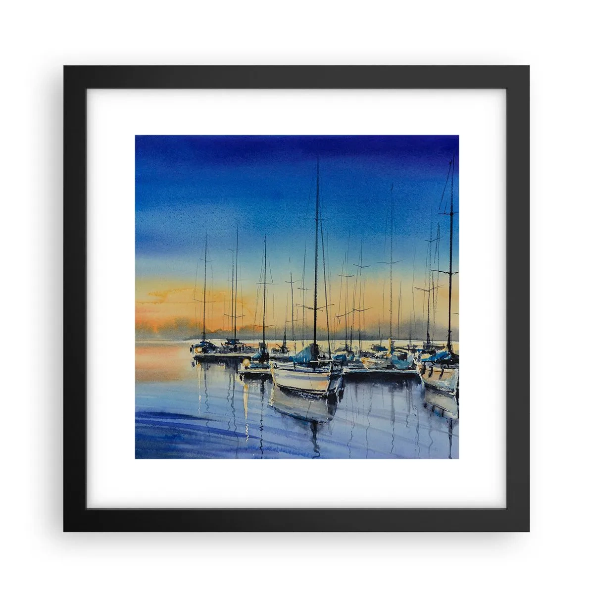 Poster in black frame - The End of a Good Day - 30x30 cm