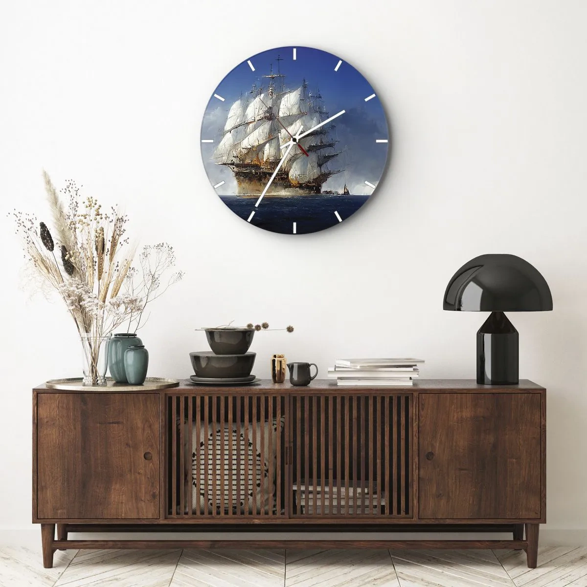 Wall clock - Clock on glass - The Great Glory! - 40x40 cm