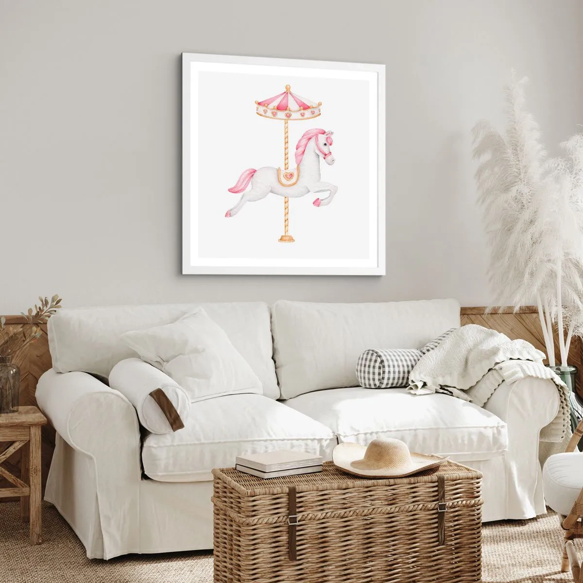 Poster in white frmae - Off the Hoofs - 30x30 cm