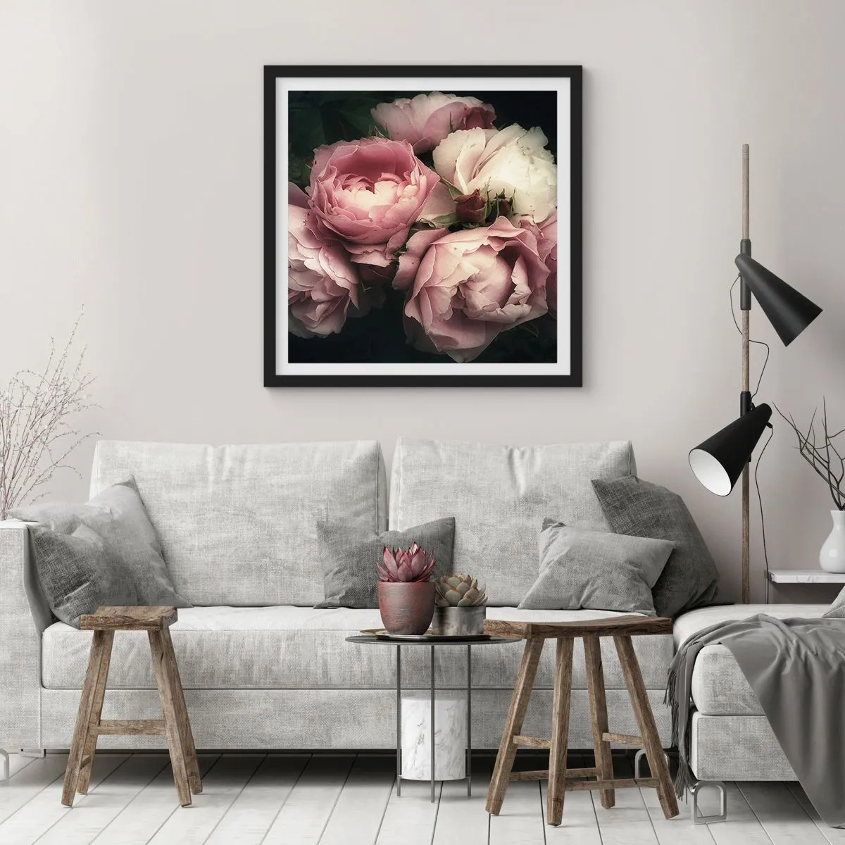 Poster in black frame - Belle Epoque Charm - 40x40 cm