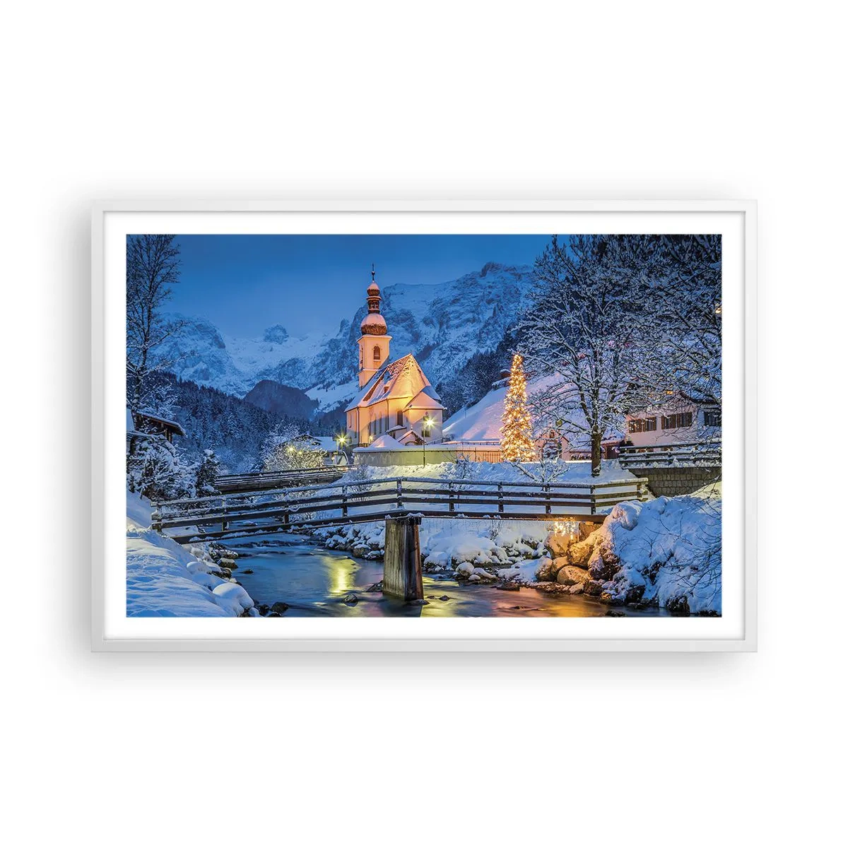 Poster in white frmae - Spirit of Christmas - 91x61 cm