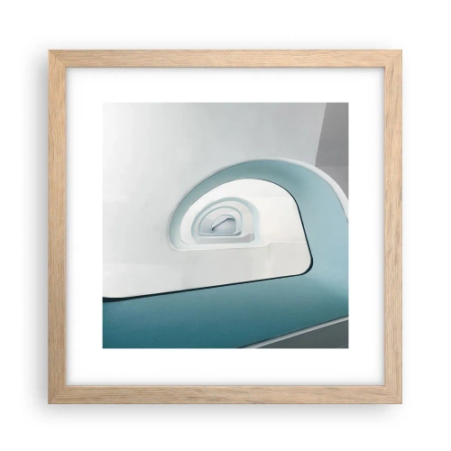 Poster in light oak frame - To the Bottom of Blue - 30x30 cm