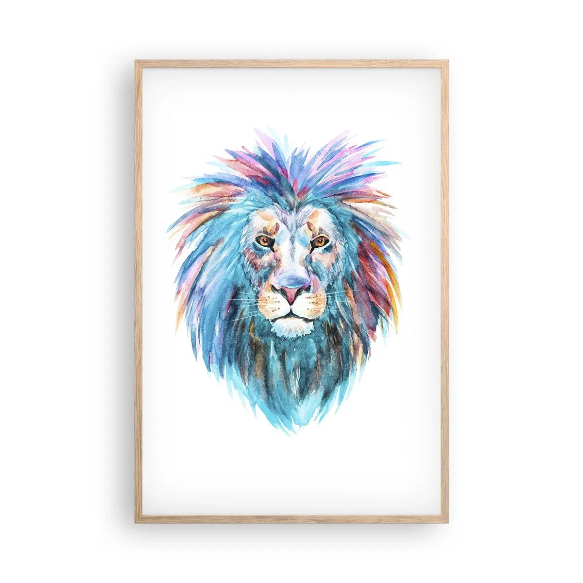 Poster in light oak frame - Electrifying Aura - 61x91 cm