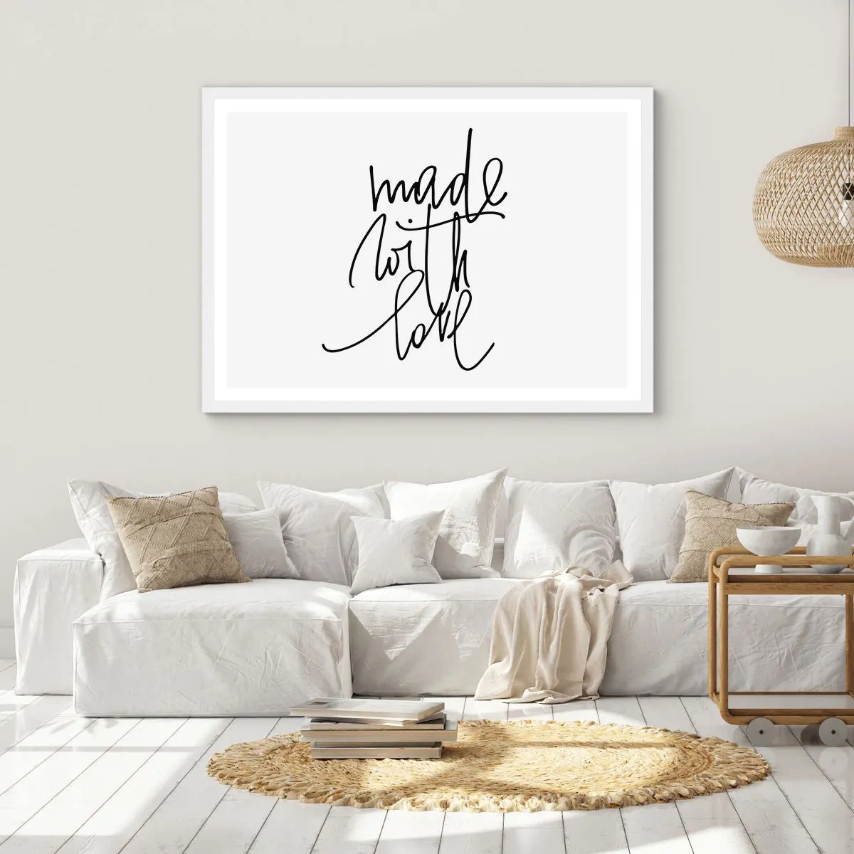 Poster in white frmae - Best Brand - 100x70 cm