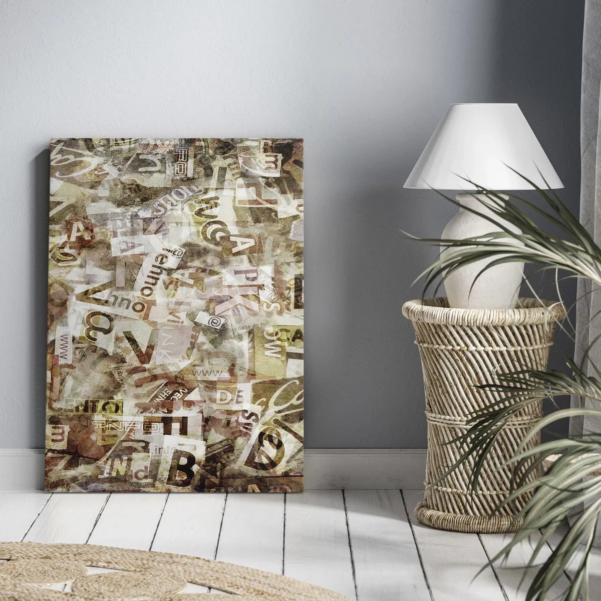 Canvas picture - Jumbled up Words - 80x120 cm