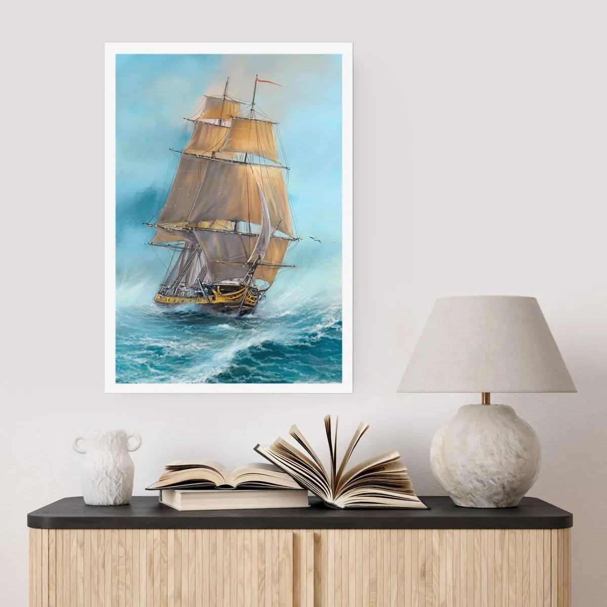 Poster - Gliding on the Waves - 70x100 cm