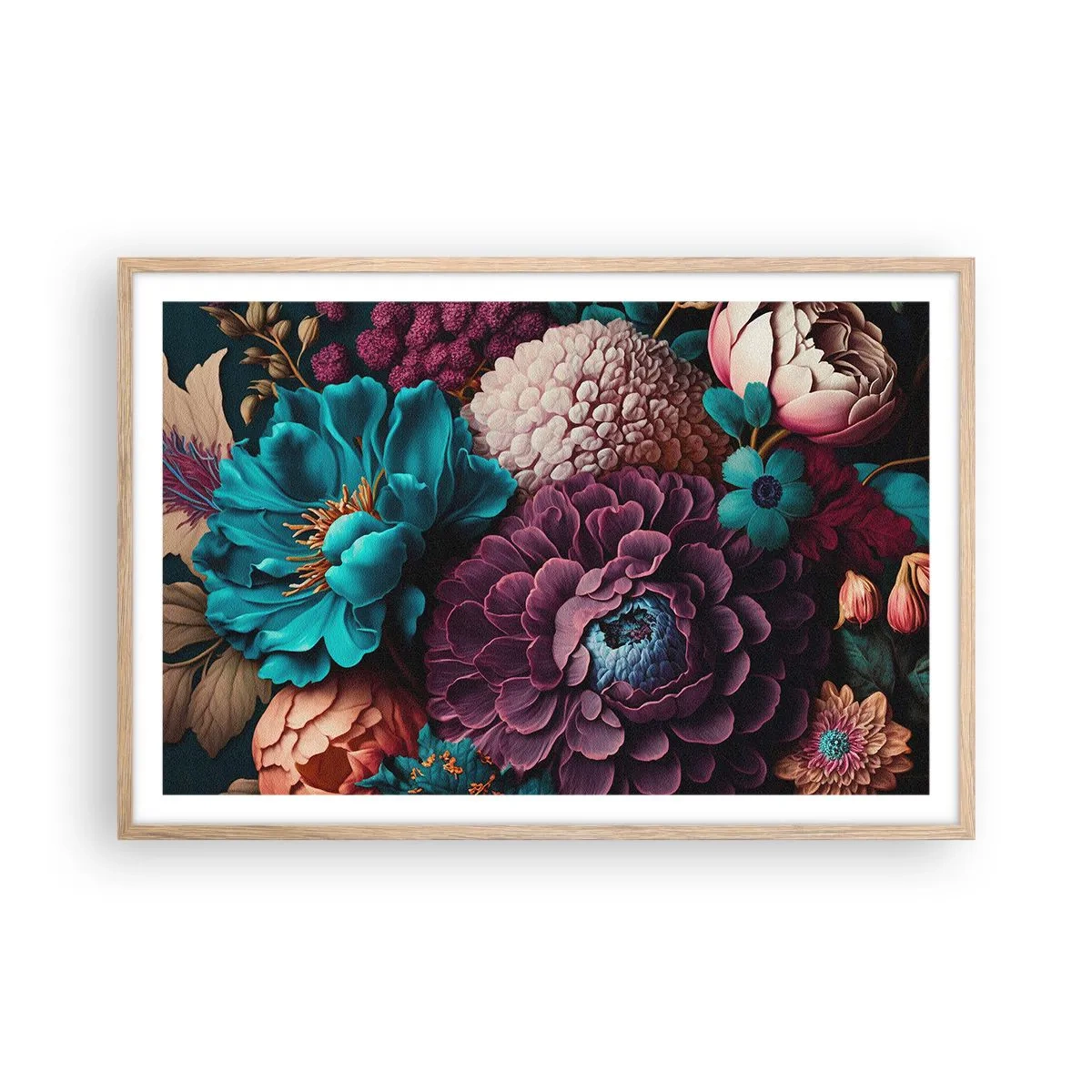 Poster in light oak frame - Rich Nature - 91x61 cm