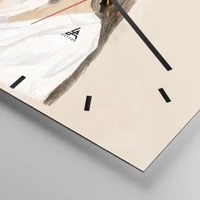 Clock face with lines