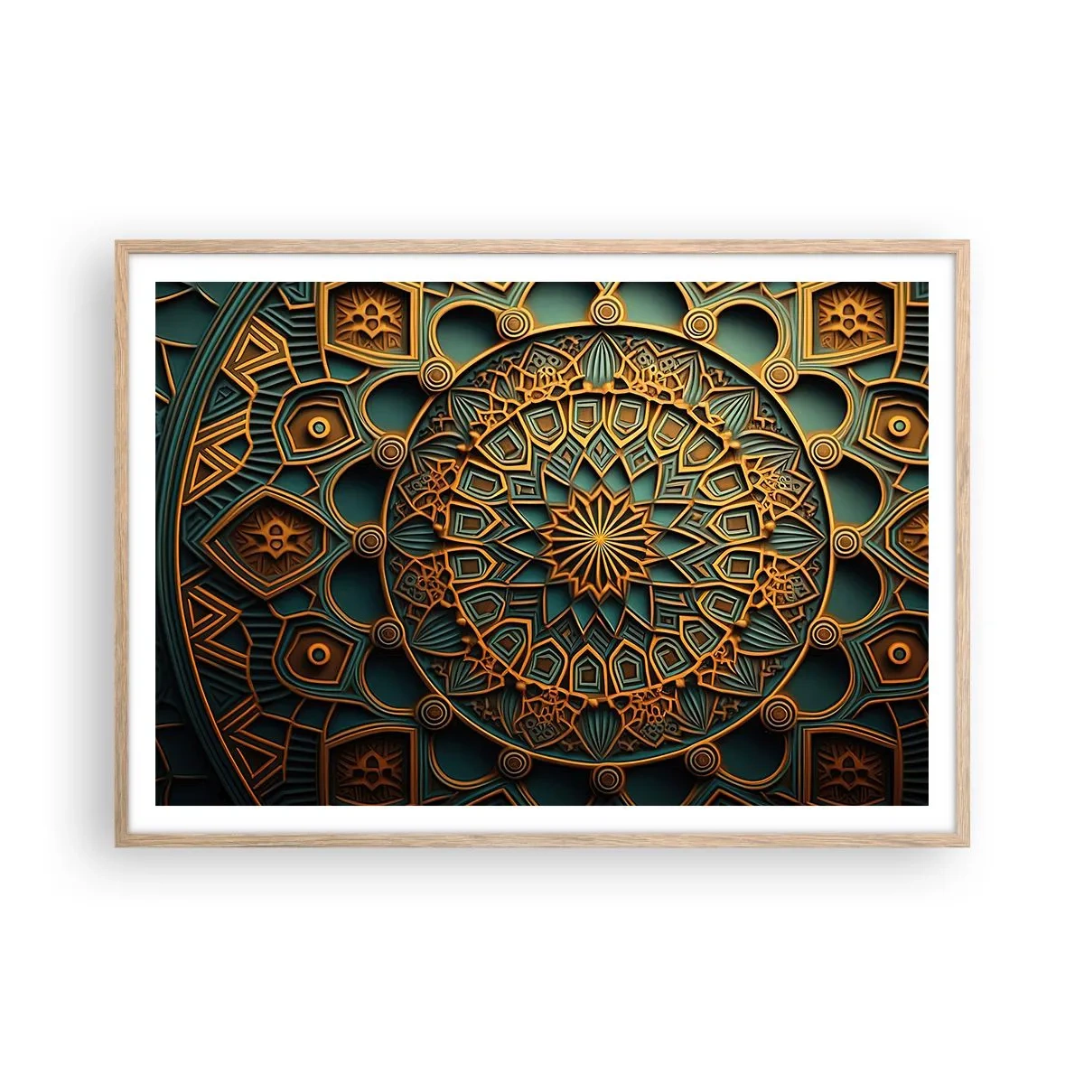 Poster in light oak frame - In Arabic Style - 100x70 cm