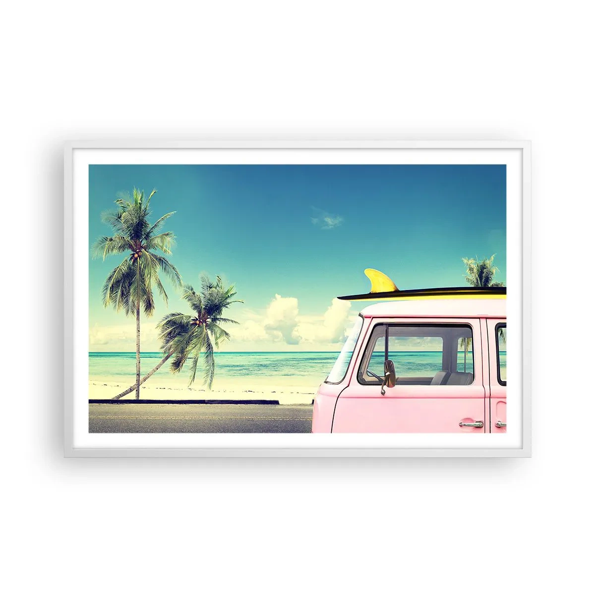 Poster in white frmae - Holiday Time - 91x61 cm