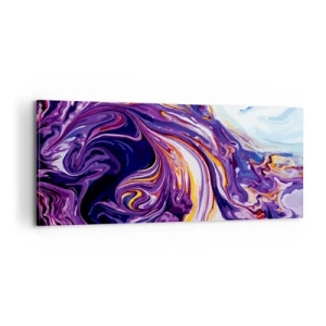 Canvas picture - Bending of Space in Purple - 100x40 cm
