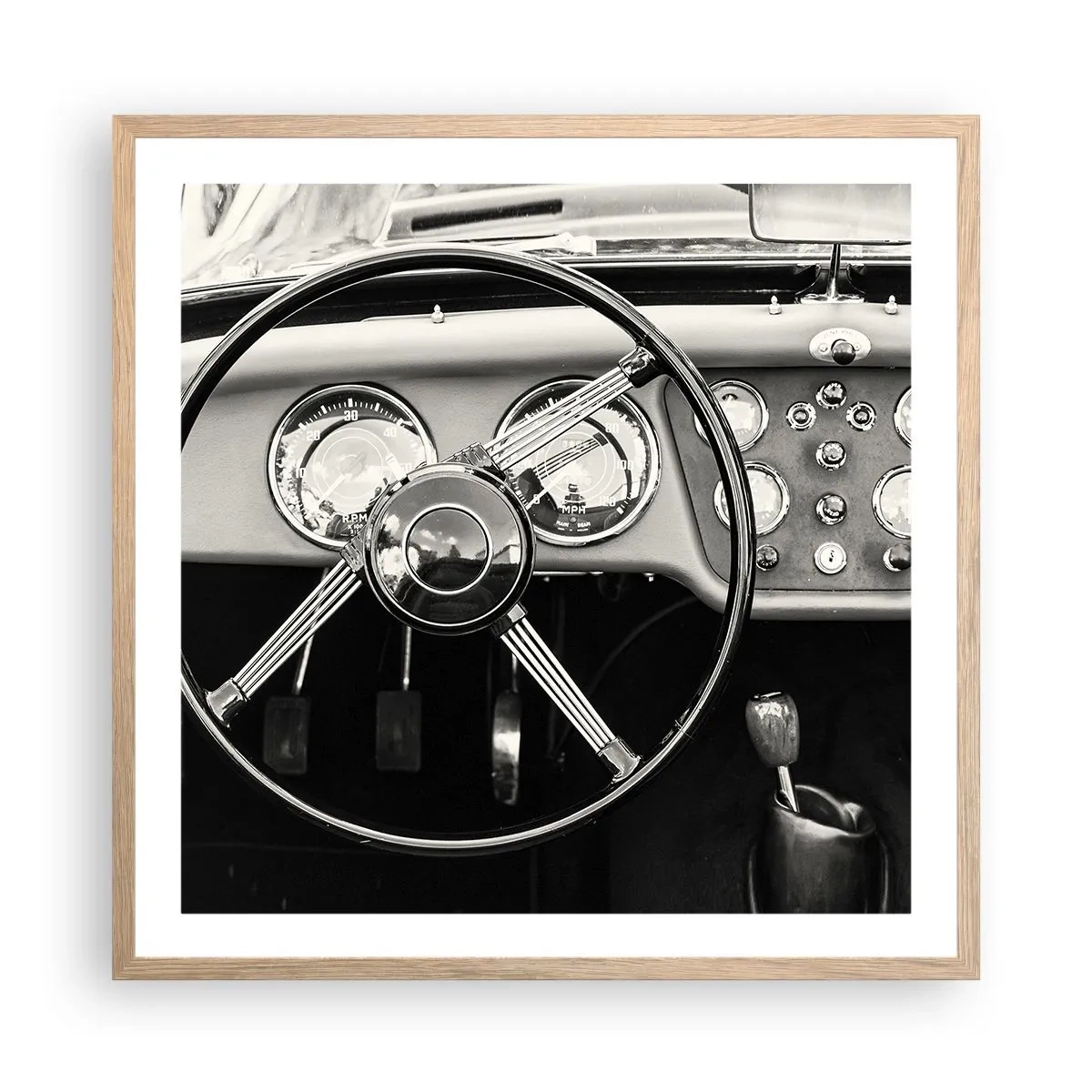 Poster in light oak frame - Collector's Dream - 60x60 cm