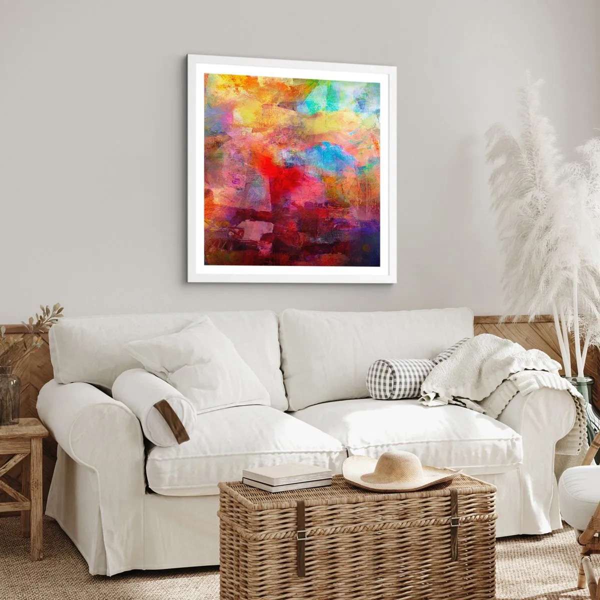 Poster in white frmae - Looking inside the Rainbow - 40x40 cm