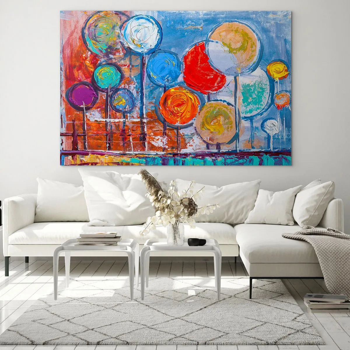 Glass picture - Lolly Sticks - 120x80 cm