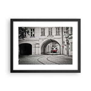 Poster in black frame - Through City Labirynth - 40x30 cm