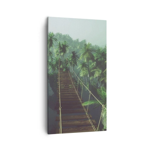 Canvas picture - Hanging Bridge in the Green - 45x80 cm