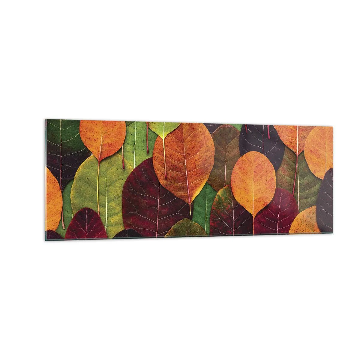 Glass picture - Autumn Mosaics - 140x50 cm