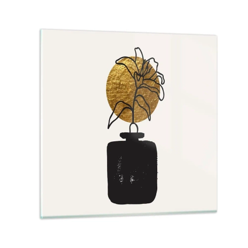 Glass picture - Beauty Precious as Gold - 40x40 cm