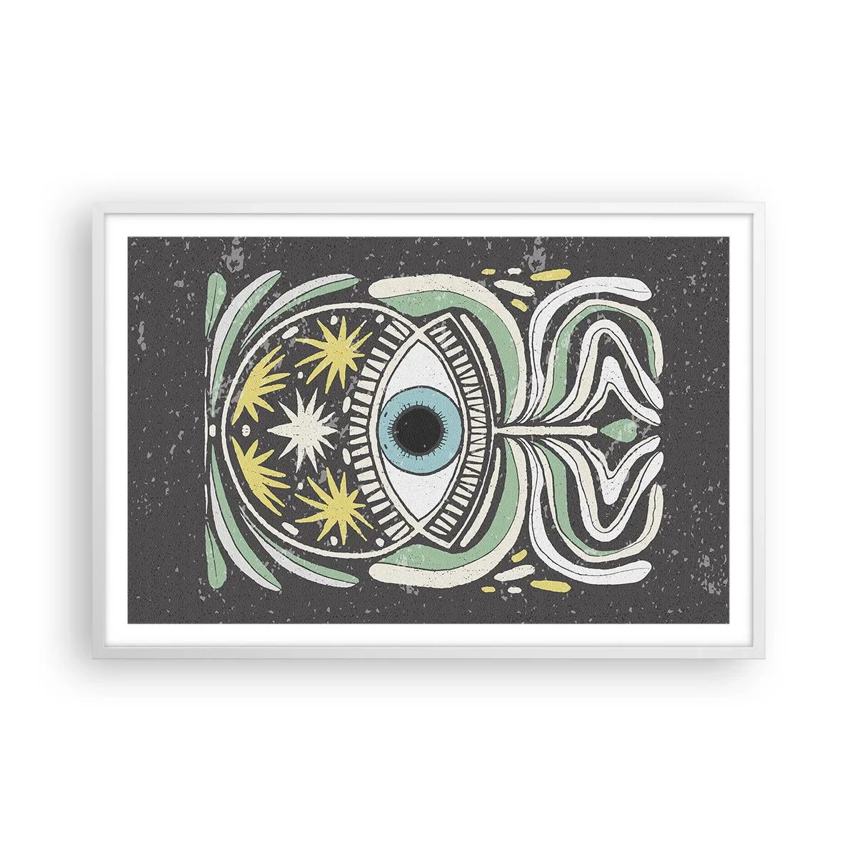 Poster in white frmae - Tribal Rituals - 91x61 cm