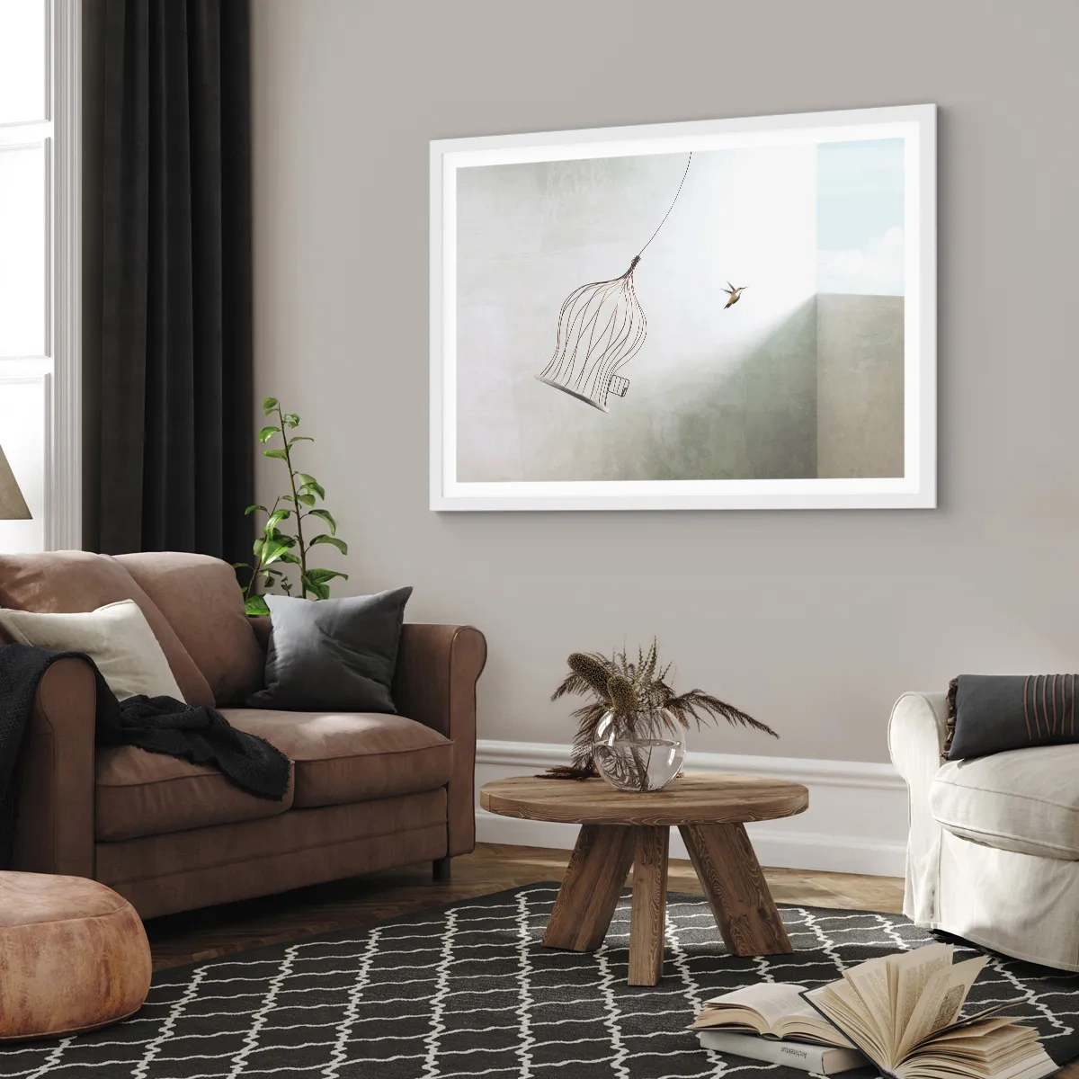 Poster in white frmae - In His Element - 100x70 cm