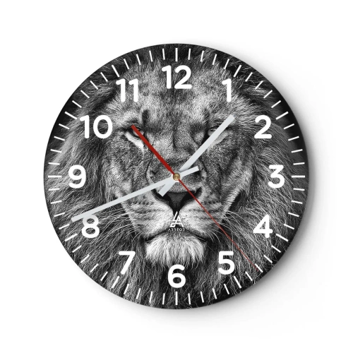 Wall clock - Clock on glass - In Coronation Clothes - 40x40 cm