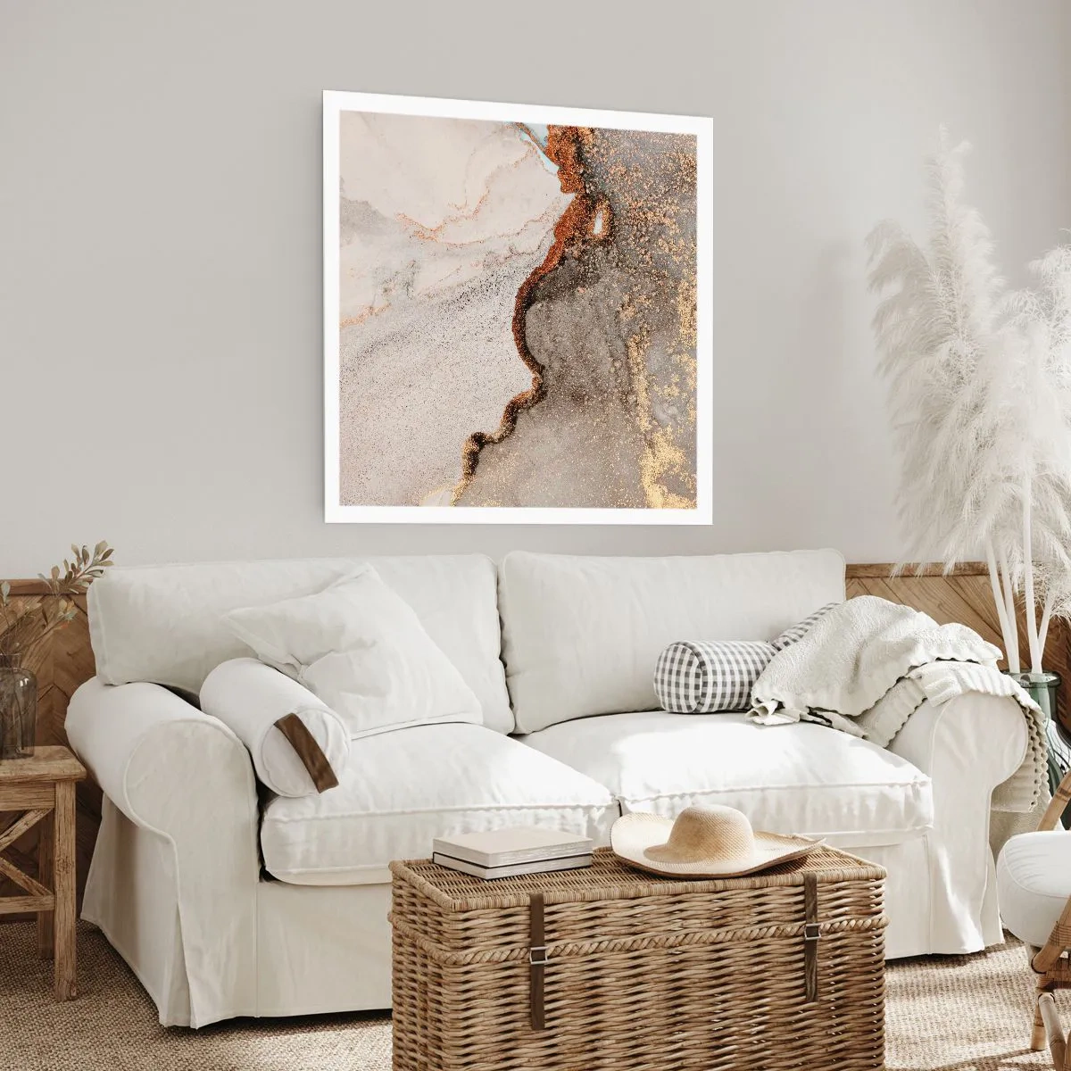 Poster - On the Border of Colours - 50x50 cm