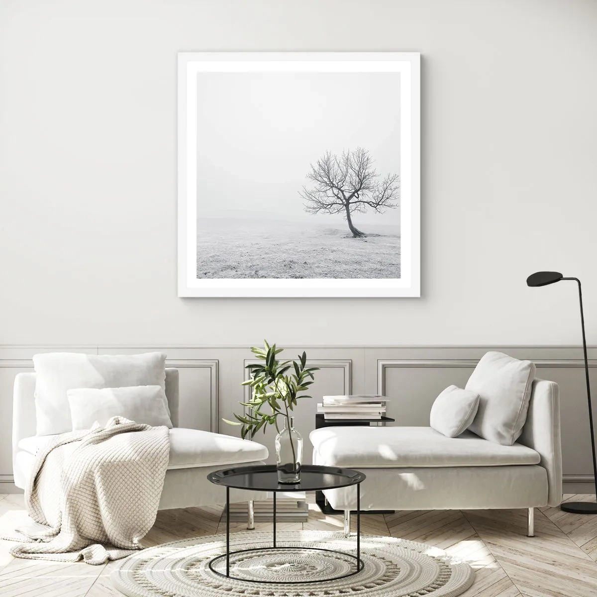 Poster in white frmae - Against Nothingness - 40x40 cm