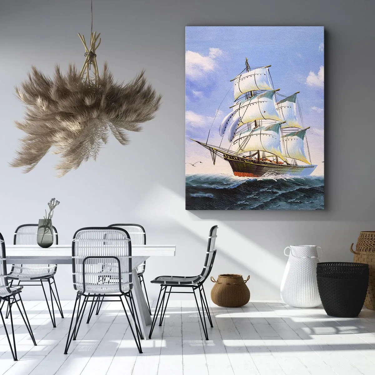 Canvas picture - Proudly with Wind - 45x80 cm
