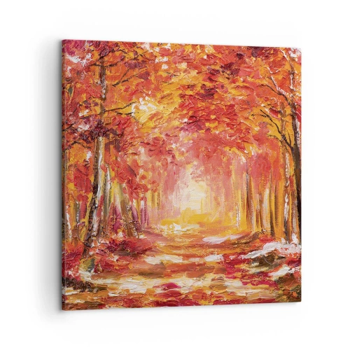 Canvas picture - Copper Forest - 50x50 cm