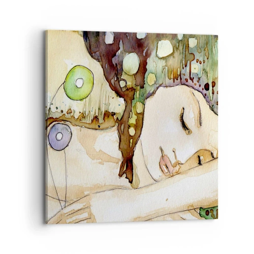 Canvas picture - Emerald and Violet Dream - 70x70 cm