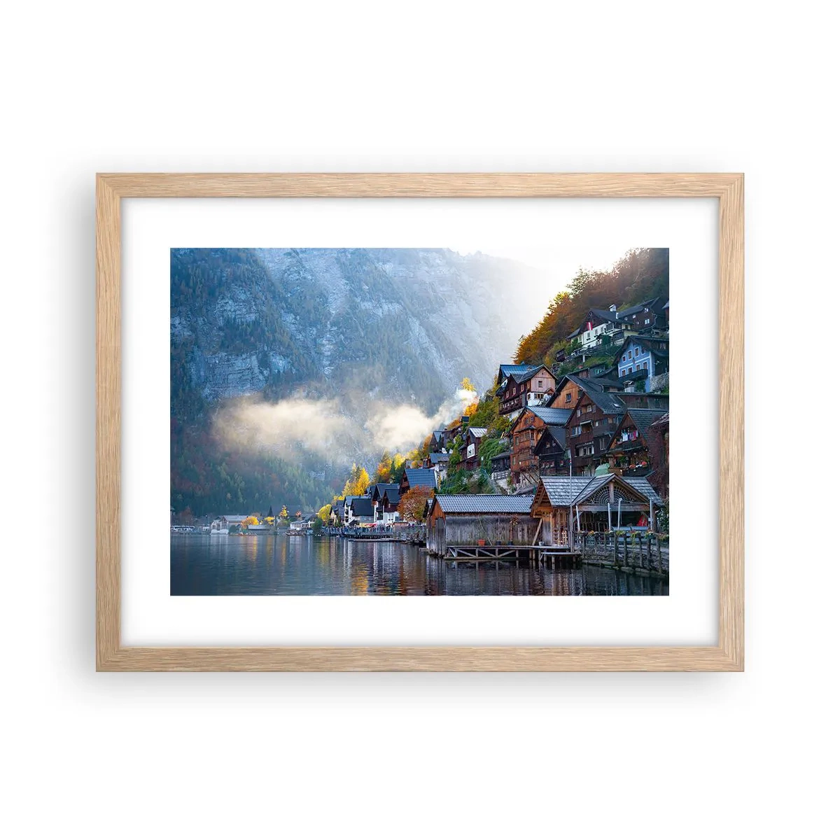 Poster in light oak frame - Alpine Atmosphere - 40x30 cm