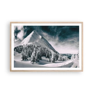 Poster in light oak frame - Land of Snow and Ice - 91x61 cm
