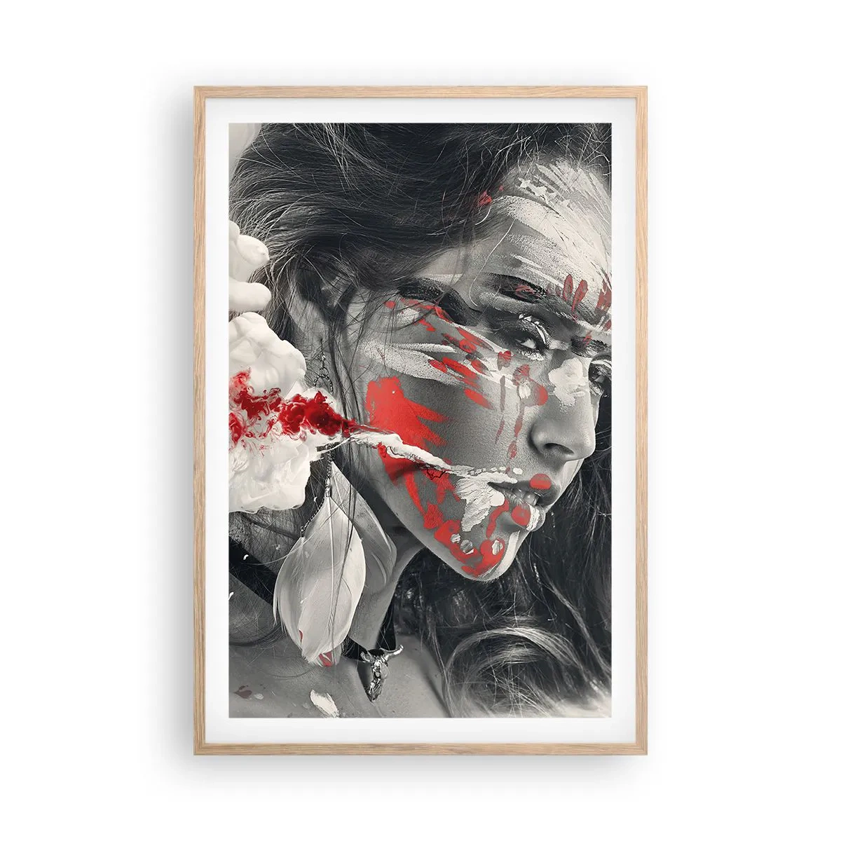 Poster in light oak frame - Smoke of Absurdity - 61x91 cm