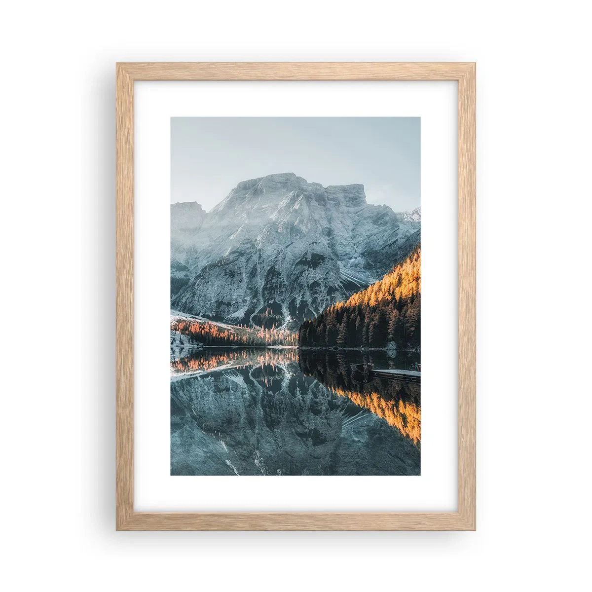 Poster in light oak frame - Mirror Landscape - 30x40 cm