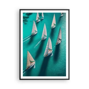 Poster in black frame - Competing with the Wind - 70x100 cm