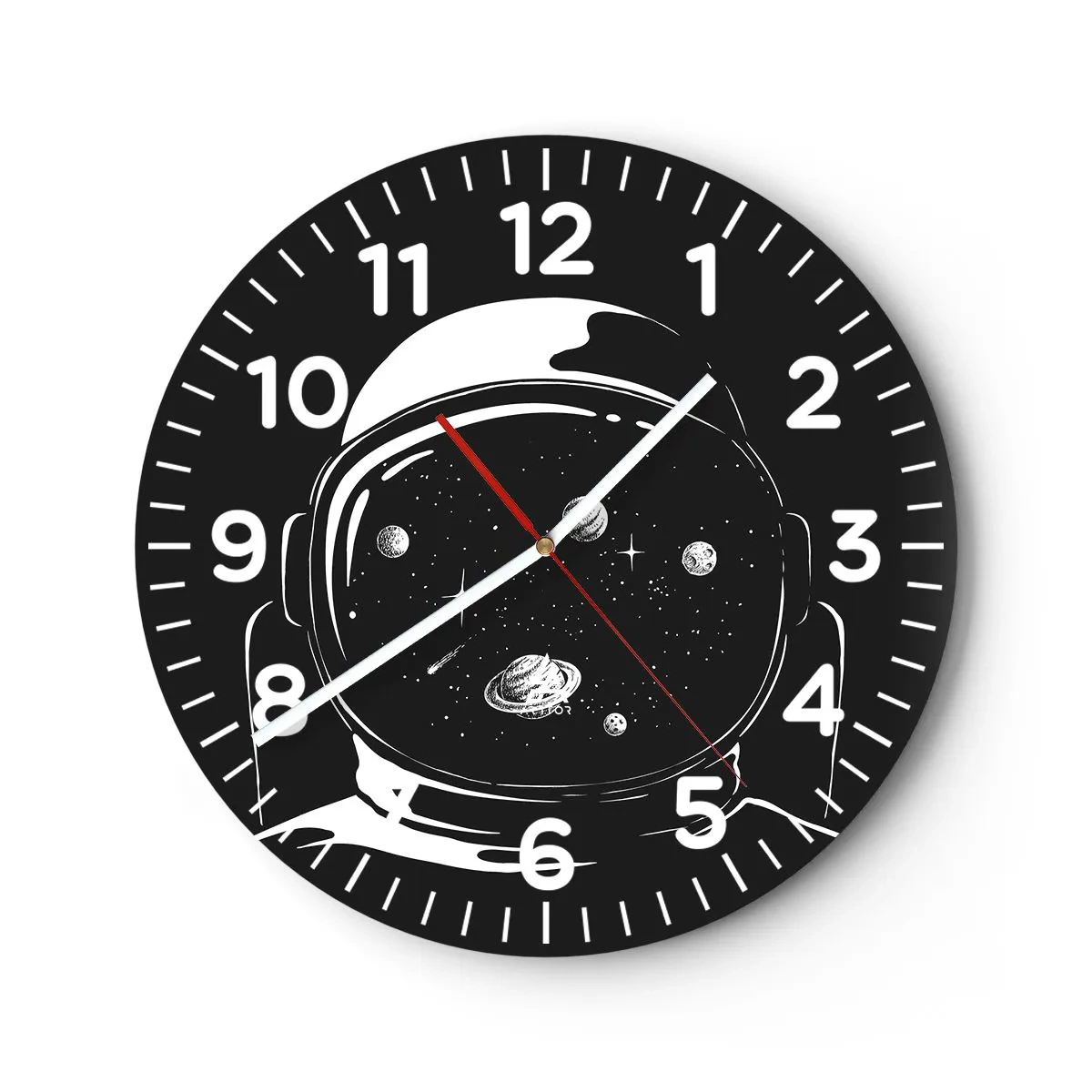 Wall clock - Clock on glass - Quite a View - 40x40 cm