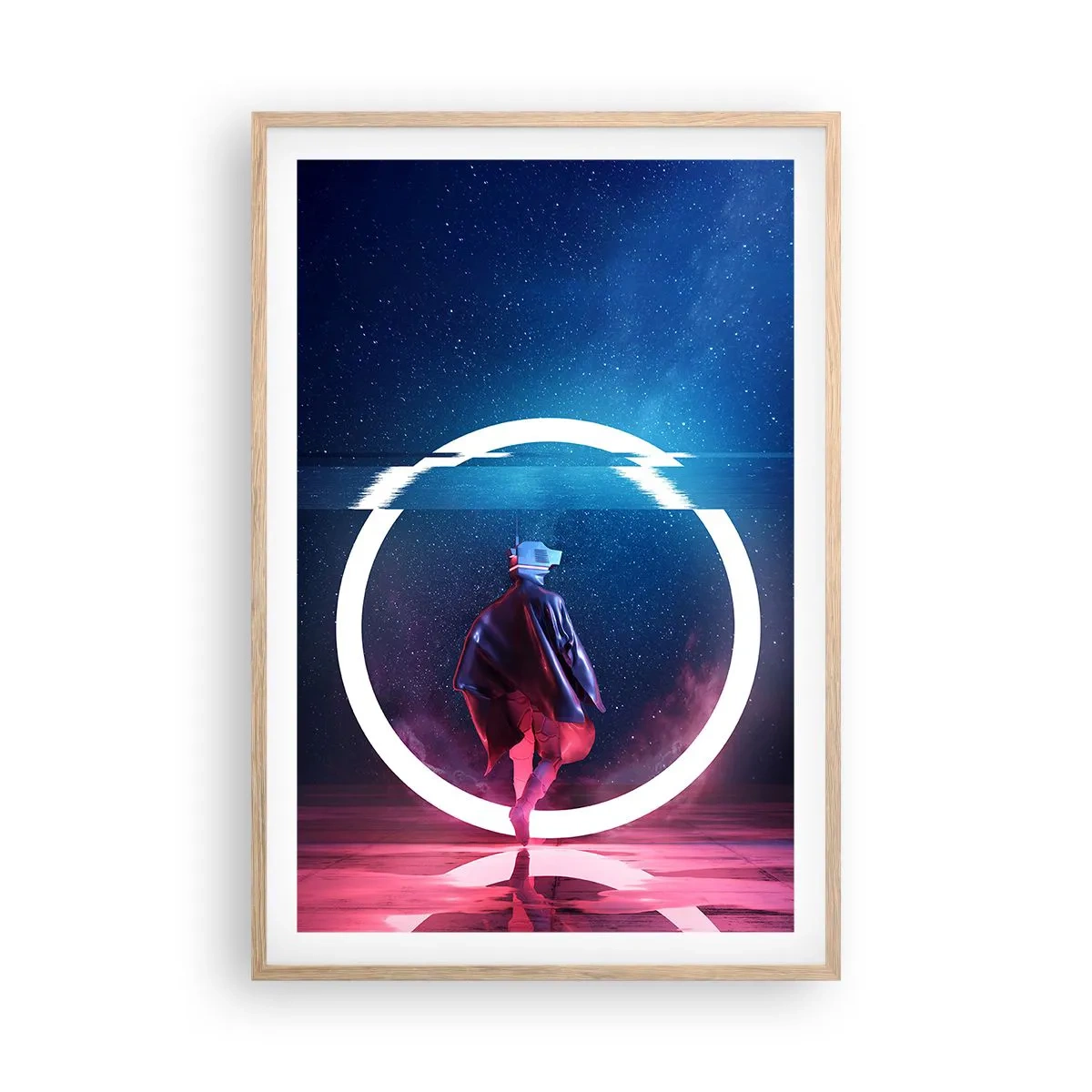 Poster in light oak frame - Between Worlds - 61x91 cm