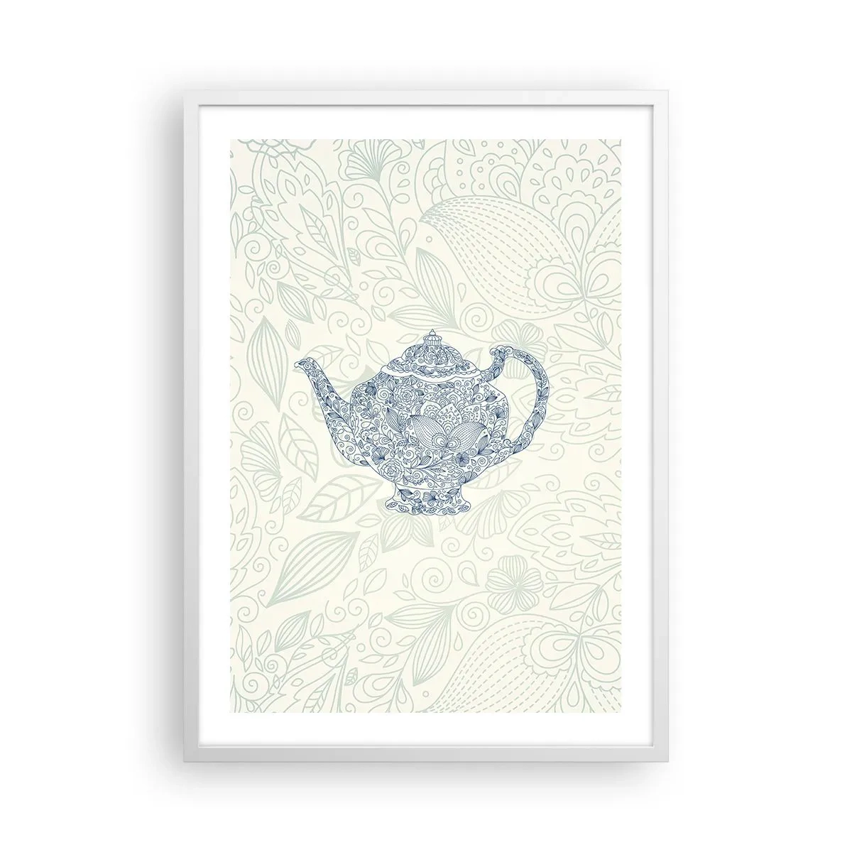 Poster in white frmae - Charm of Tea - 50x70 cm