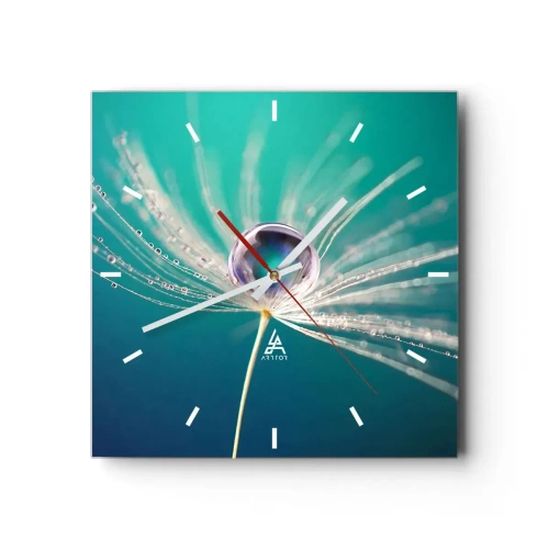 Wall clock - Clock on glass - Mystical Moment - 30x30 cm