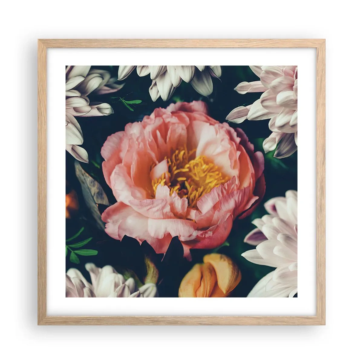 Poster in light oak frame - In Baroque Style - 50x50 cm