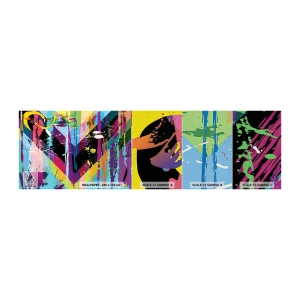 Photo Wallpaper Sample Premium Canvas - From Top to Bottom - Abstraction, Piece, Graphics - 100x30 cm