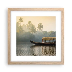 Poster in light oak frame - House on the River - 30x30 cm