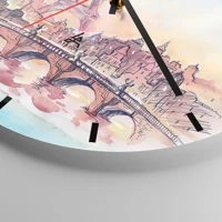 Clock face with lines