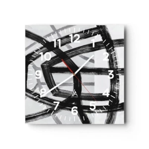 Wall clock - Clock on glass - Building Depth - 40x40 cm