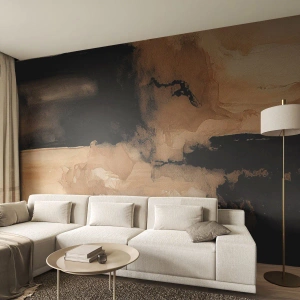 Photo Wallpaper Premium Canvas - Intriguing Abstract - Abstraction, Smoke, Minimalistic - 300x210 cm