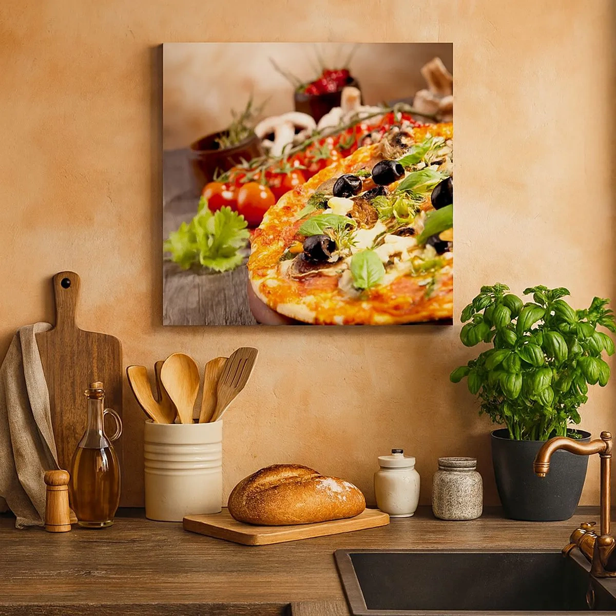 Canvas picture - Earthly Ingredients - 30x30 cm