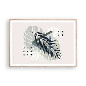 Poster in light oak frame - Nature and Geometry - Two Orders? - 100x70 cm