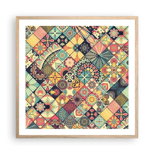 Poster in light oak frame - Moroccan Style - 60x60 cm