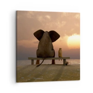 Canvas picture - It Feels Good to Be Quiet Together - 60x60 cm