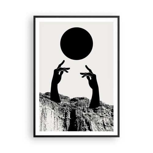 Poster in black frame - Surrealistic Composition: Sun and the Rest - 70x100 cm